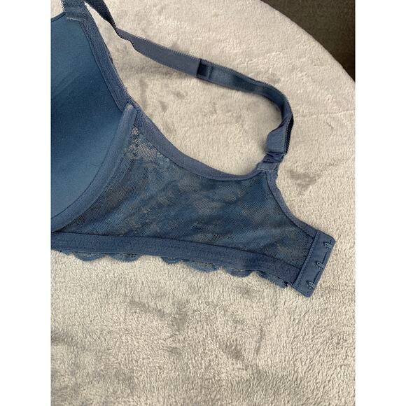 Victoria's Secret Dream Angels Push Up 36DD Underwire Support Blue Lace - Picture 11 of 11